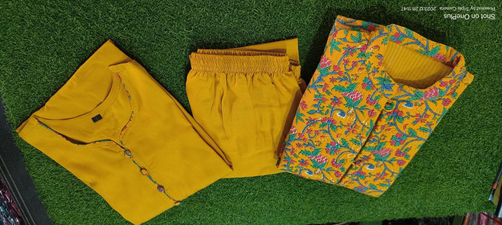 Heavy Cotton Kurti Pant Jacket Set